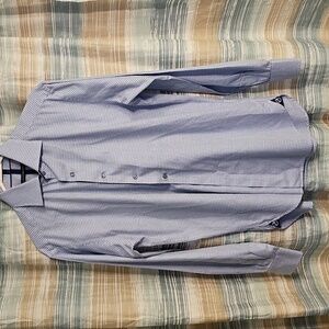 Hammer Made Men's Blue Checkered Dress Shirt